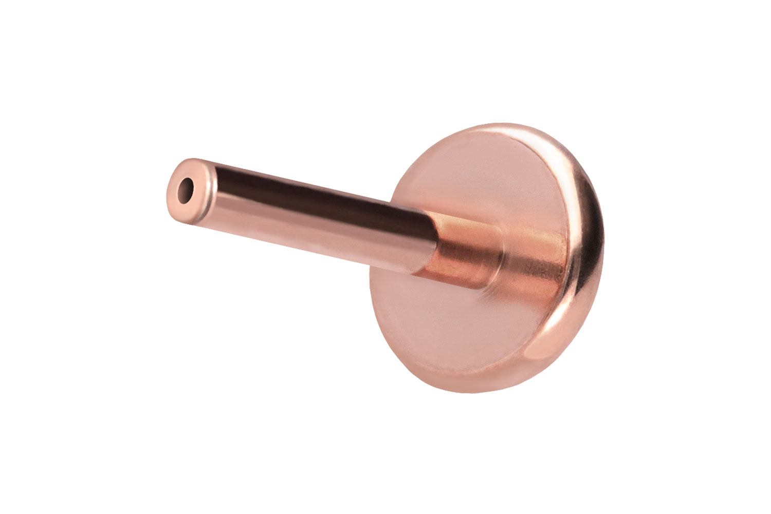 Titan Labret Piercing mit Push Fit ohne Kugel